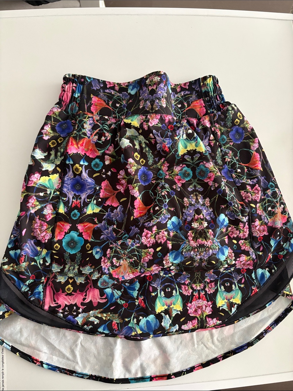 lululemon athletica Black Multicolor Floral High-Low Skort